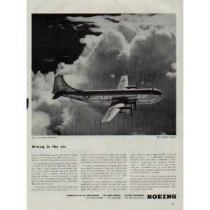 Military C 97 Boeing Stratocruiser  1945 Boeing Victory Bonds ad 
