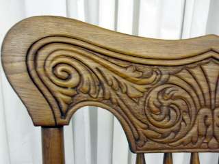   Rocking Chair with Pressed Back Spool Splat and Bent Wood Stiles