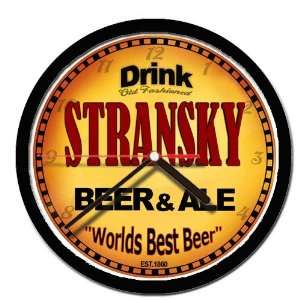  STRANSKY beer and ale cerveza wall clock 