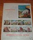 1957 Intercontinenta​l Hotel Ad Cuba Chile Mexico Brazil