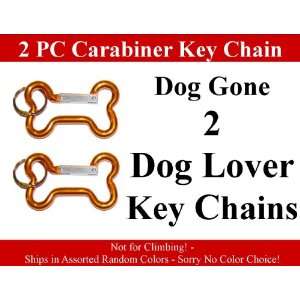  2 Dog Bone Carabiner Key Chains  For Dog Lovers Everywhere 