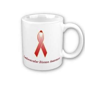 Cardiovascular Disease Awareness Ribbon Coffee Mug