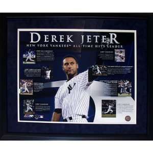  Derek Jeter All Time Yankees Hit Leader Framed Unsigned 