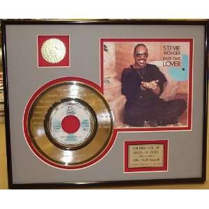  STEVIE WONDER ETCHED GOLD RECORD LIMITED EDITION DISPLAY 