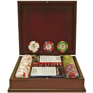  Paulson™ Pharaoh Casino Top Hat 100 Chip Set w/Wood Case 