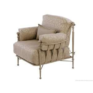 Landgrave Carlyle Cast Aluminum Arm Patio Lounge Chair Caramel Ash 