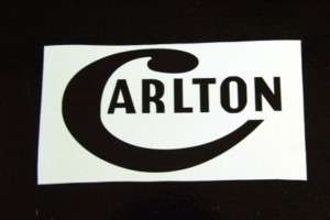 Vintage Carlton Logo Bass Drum Decal   BLACK  