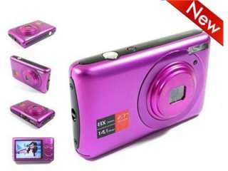   New 2.7 TFT 14.1 MP digital camera DV ANTI SHAKE Purple Gift  