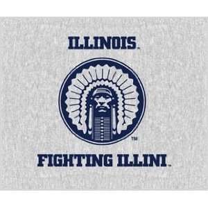   NCAA Illinois Illini Property Of Afghan / Blanket