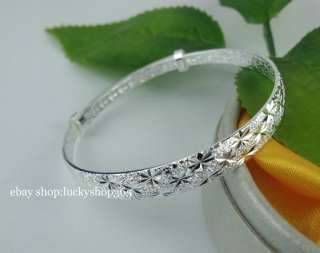 SUPERB Sterling silver Starry cuff Bracelet bangle  