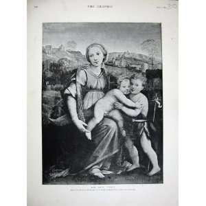   1893 Holy Family Mother Children Perino Del Vaga Print