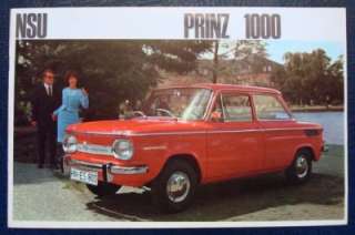 NSU PRINZ 1000 CAR SALES BROCHURE CIRCA 1965?  