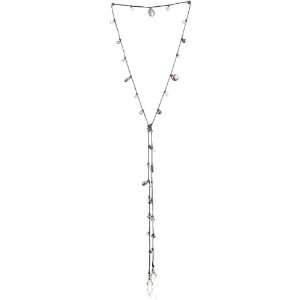  in2 design Silvia Silver Silk Lariat Necklace Jewelry