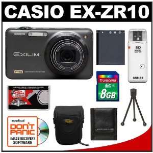 Casio Exilim EX ZR10 12.1 MP High Speed Digital Camera (Black) with 