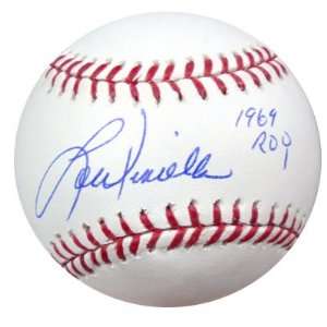  Lou Piniella Autographed MLB Baseball 1969 ROY PSA/DNA 