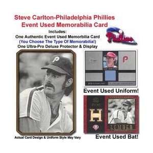  Steve Carlton Event Used Memorabilia Card   Steve Carlton Uniform 