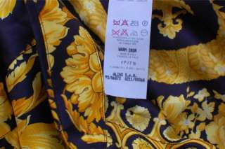 1ST ED. Vintage Atelier Versace Mens Couture Silk Shirt Black Gold 