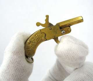 Vintage Austria Miniature Cap Gun Pistol FOB Charm Pendant   Working 