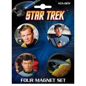  Star Trek Enterprise and Cast Round Magnet Set 40086RM4 