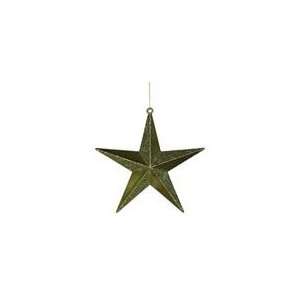   Olive Matte with Alternating Glitter Christmas Star Or