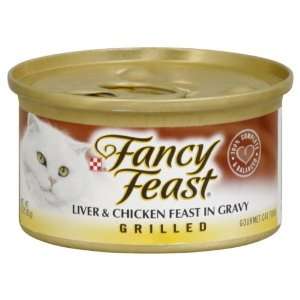 Fancy Feast Cat Food, Gourmet, Grilled Liver & Chicken Feast in Gravy 