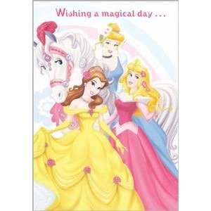  Happy Birthday Greeting Card Kid Girl Disney Princesses 