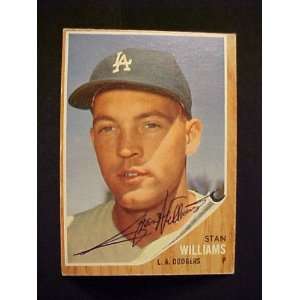 Stan Williams Los Angeles Dodgers #515 1962 Topps Autographed Baseball 