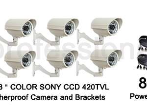 8xCCTV 420TVL IR Cameras & 8ch DVR Capture Card System  