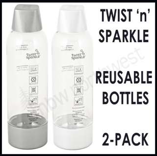 iSi TWIST N SPARKLE SPARKLETS REUSABLE BOTTLES   2 PACK   NIB  