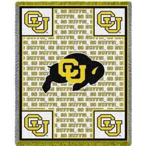 Fine Art Tapestry Univ of Colorado Go Buffalos Throw Rectangle 48.00 x 