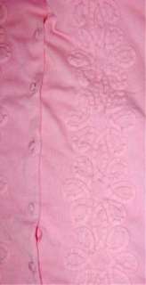 LILLY PULITZER JUBILEE Pink Cotton Cardigan Sweater w Braid Trim   Sz 