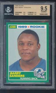 1989 score #257 BARRY SANDERS rc rookie BGS 9.5 9.5 9.5 9.5  