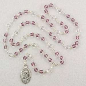  St. Joseph Carded Glass Beaded Chaplets W/silver Ox Medals 