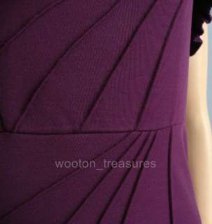 Catherine Malandrino Strapless Ruffled Knit Dress Purple M  