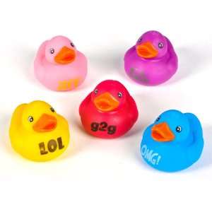 ~ 12 ~ Texting Rubber Ducks Duckys Duckies ~ NEW Toys 