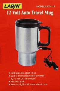 Larin Heated Auto Travel Coffee Mug 12 Volt DC NIB  