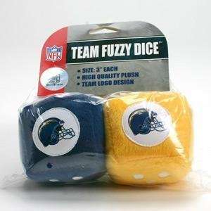 San Diego Chargers Fuzzy Dice 