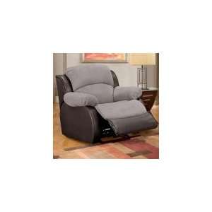 Gettysburg   Black/Grey Recliner with Plump Pillow Arms by Home Line 