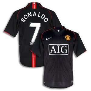   United 07/09 Away Black Jersey RONALDO M/L/XL