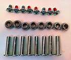 SALOMON 8MM X 31MM INLINE SKATE AXLE 8 PACK WITH BEARING SPACERS NEW 