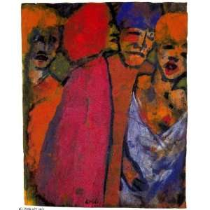 FRAMED oil paintings   Emil Nolde   24 x 30 inches   Encounter (Four 