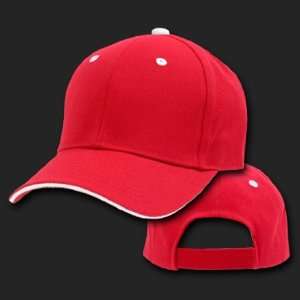  SANDWICH VISOR BASEBALL RED/WHITE HAT CAP HATS Everything 