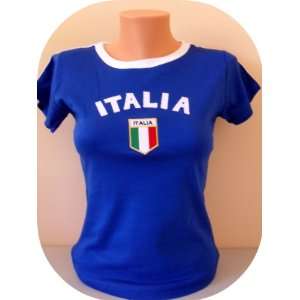  LADIES,WOMENS,GIRLS, & YOUTH ITALY ITALIA  SOCCER T SHIRT 