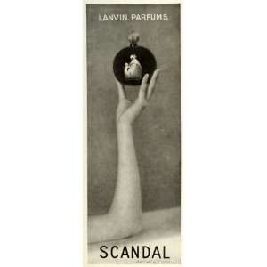 1931 Ad Jeanne Lanvin Perfumes Toiletries France Scandal Scent Bottle 