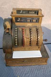 Ornate Antique Cash Register NATIONAL + w/handle +  