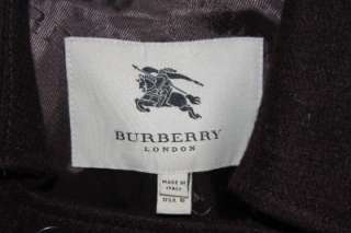   Burberry Chocalate Brown Cashmere/Wool Crop Coat Cape 10  
