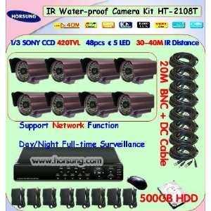  diy 8ch video camera security dvr kit 500gb hdd ht 2108t 