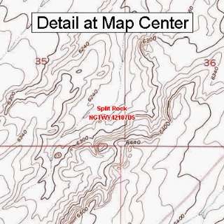   Topographic Quadrangle Map   Split Rock, Wyoming (Folded/Waterproof