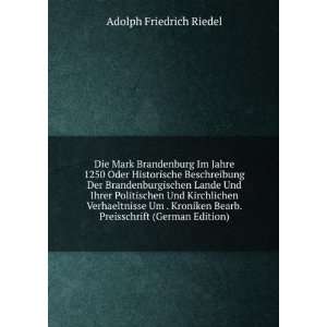   (German Edition) Adolph Friedrich Riedel  Books