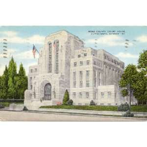1940s Vintage Postcard Reno County Court House   Hutchinson Kansas